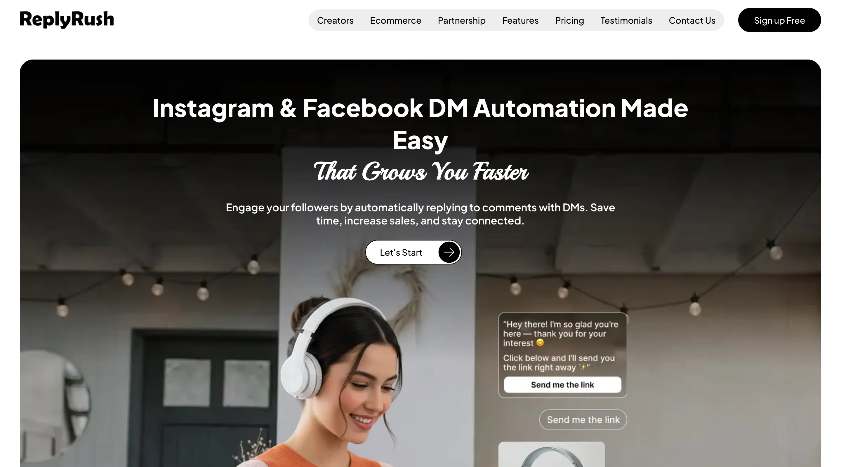 ReplyRush homepage